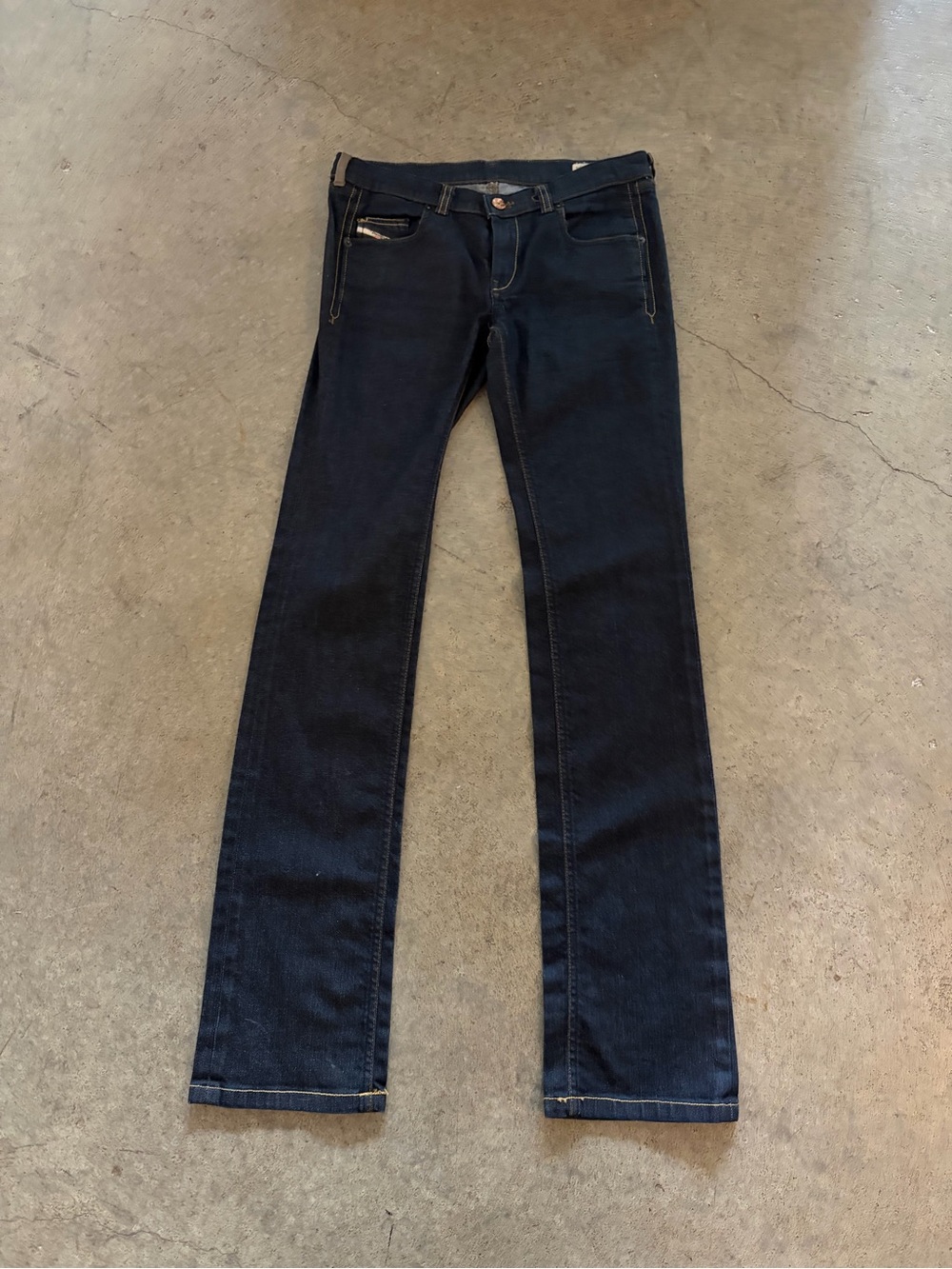 Diesel Indigo Denim Straight-Leg Jeans